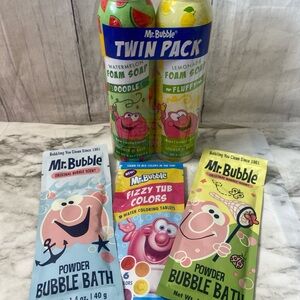 Kids Twin Pack Foam Soap & Bubble Bath Set - Green & Yellow